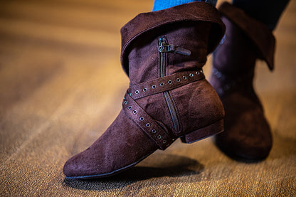 Tinker Bell Dance Boot - Chestnut Micro Suede