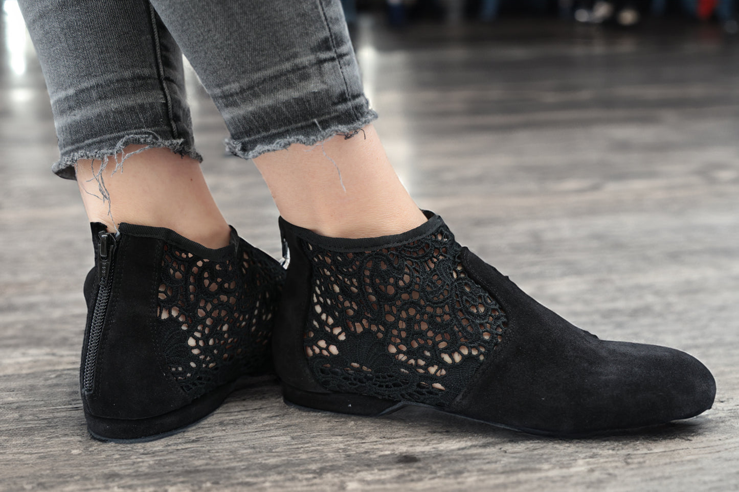FINAL SALE Torri Zzaoui Dance Bootie - Lace Black