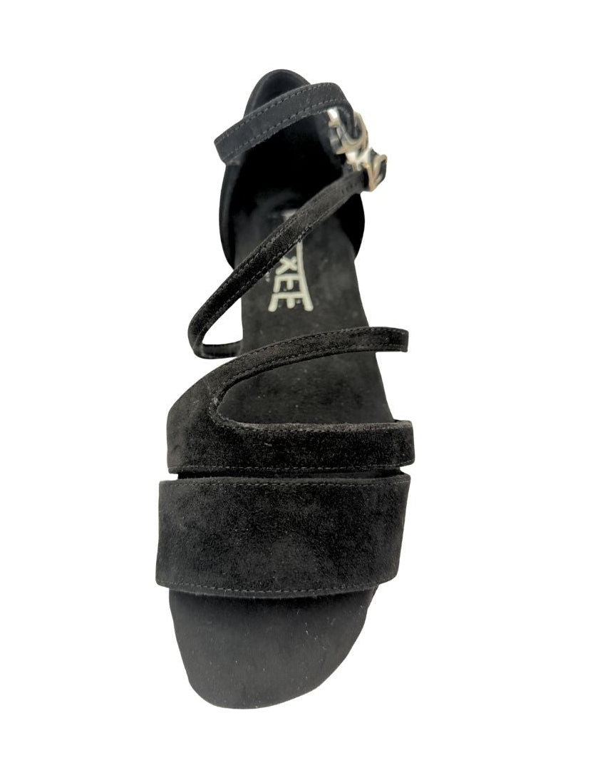 Flexee - Lynia Dance Sandal - Black (1cm heel)