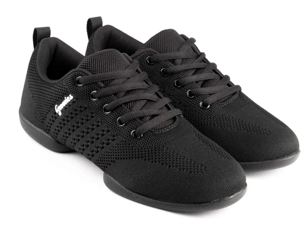 Unisex Vegan Black Groovies Split Sole Dance Trainer