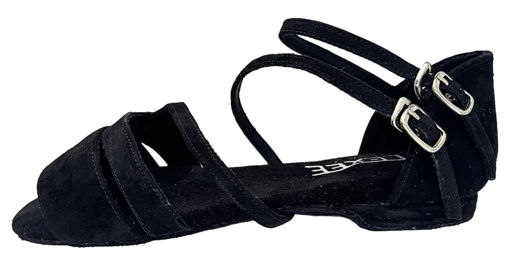Flexee - Lynia Dance Sandal - Black (1cm heel)