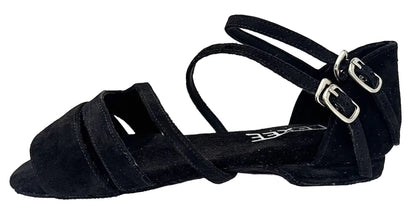 Flexee - Lynia Dance Sandal - Black (1cm heel)