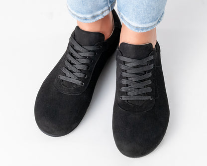 Werner Kern - Madison barefoot sneaker - Black Suede