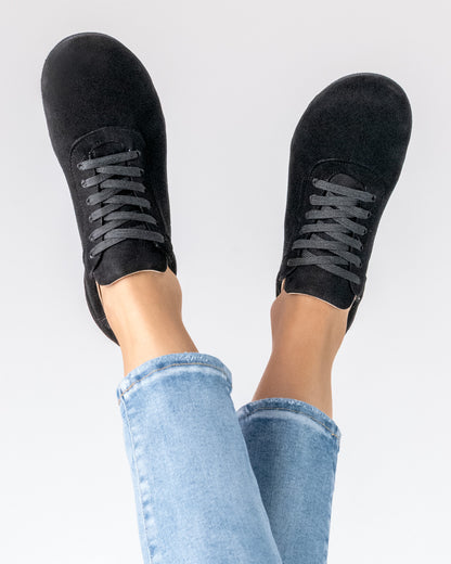 Werner Kern - Madison barefoot sneaker - Black Suede