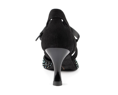 PortDance  - PD ALICE Black Nubuck & Crystals – Heel 55