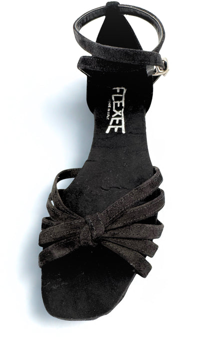 Rosa Dance Sandal - Black Suede (Ankle strap)