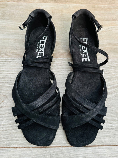 Flexee - Sonja Dance Sandal - Black Suede